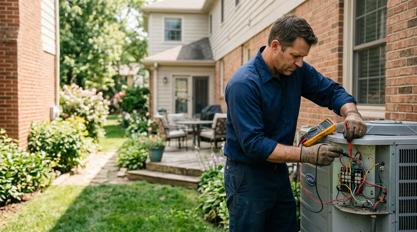 HVAC technician working near Pocasset, OK